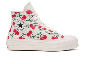 Converse – CHUCK TAYLOR ALL STAR LIFT PLATFORM CHERRIES – 286-EGRET/RED/GREEN