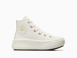 Converse – Chuck Taylor All Star Move Platform Tonal Canvas – 286-EGRET/METALLIC LIGHT GOLD