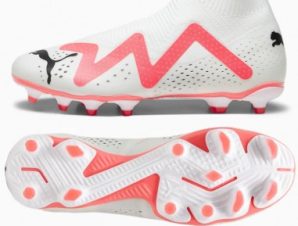 Puma Match+ LL FG/AG 107366-01 Ψηλά Ποδοσφαιρικά Παπούτσια με Τάπες Λευκά