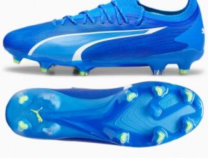 Puma Ultra Ultimate FG/AG 107311-03 Χαμηλά Ποδοσφαιρικά Παπούτσια με Τάπες Ultra Blue / White / Pro Green